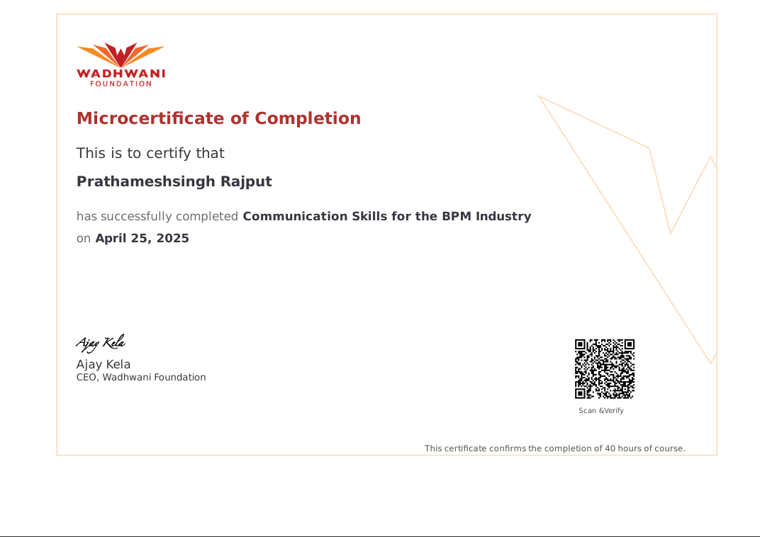 Communication Skills Certificate